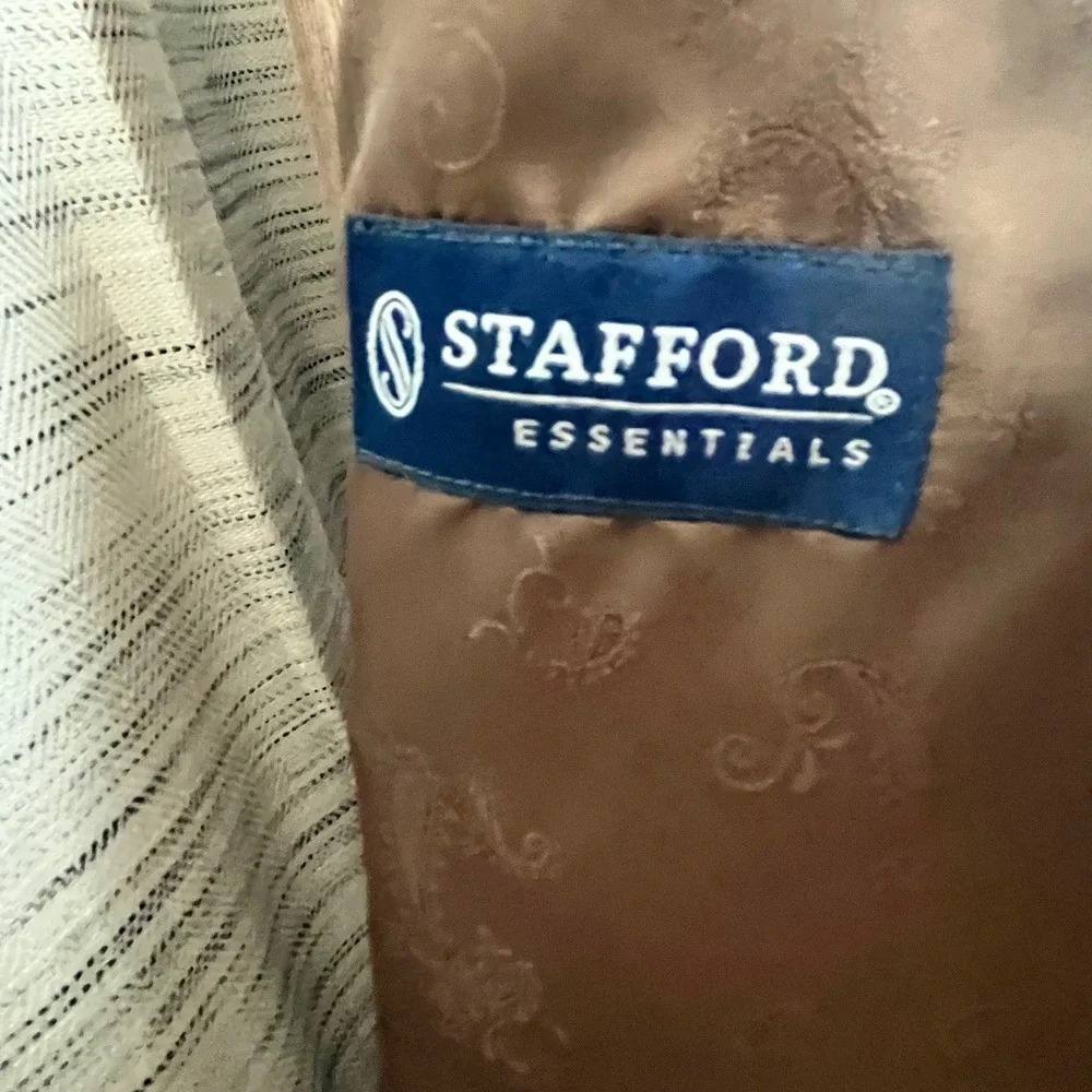 Stafford Blazer Brown Mens 54PT REG Corduroy Elbow Patches Good